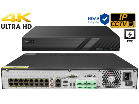 32 Channel 4K 8MP Network Video Recorder built in 16 PoE with Support for POS and VCA