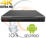 HD 4K Security Camera DVR/NVR 5-in-1 (AHD +TVI+CVI+CVBS / 2000 + TVL Coax+Network Analog/IP) 8MP Standalone 16 Port