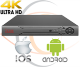 8 Port Coax plus 8 bonus IP 4K 8MP Digital Video Recorder with Support for POS and VCA