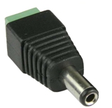 CCTV Camera DC Male Power Plug to 2-Pin Terminal Adaptor