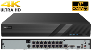 16 Port 4K HD Network Video Recorder built in PoE with Support for POS and VCA