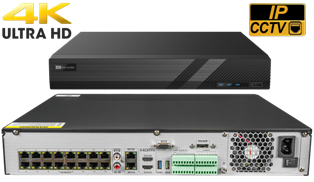 32 Port 4K HD Network Video Recorder built in 16 PoE with Support for POS and VCA