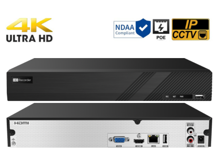 8 Port 4K 8MP Network Video Recorder with Support for POS and VCA