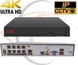 8 Port 4K 5MP HD Network Video Recorder built in PoE