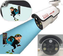 HD 1080P Bullet Alarm Intrusion Detection CCTV Security Coax Camera AHD +TVI+CVI+CVBS / 2000 + TVL Analog Infrared Indoor/Outdoor Color D/N